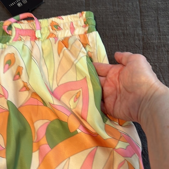 NWT EDIT THE LABEL WIDE LEG RETRO GROOVY PULL ON PANT SZ L SIDE BACK POCKETS - Picture 9 of 14